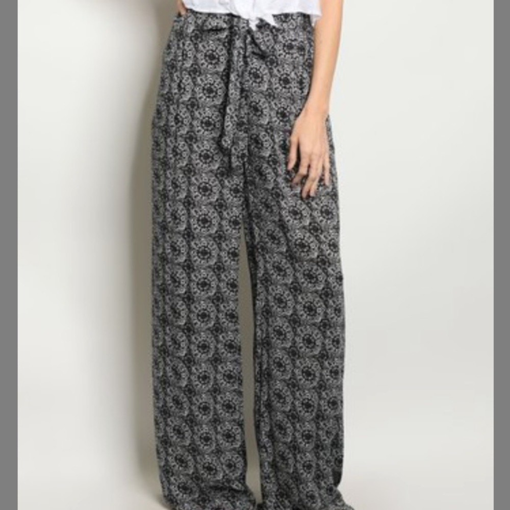Geo print palazzo pants